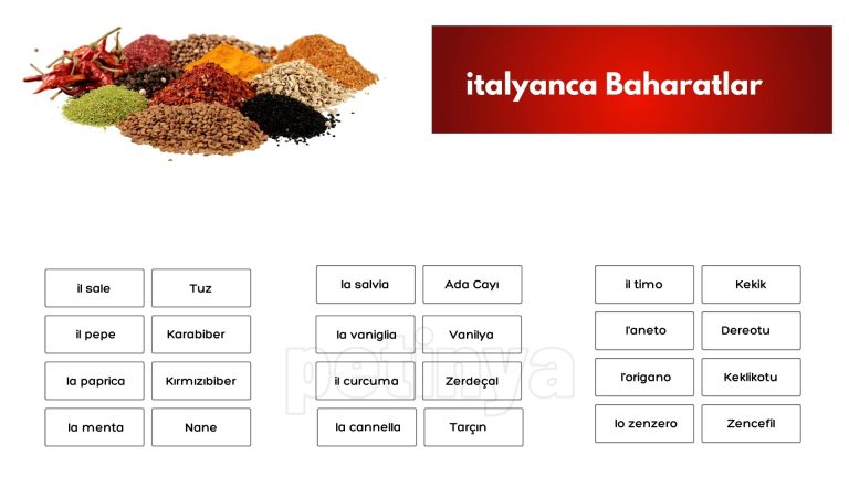 italyanca baharatlar