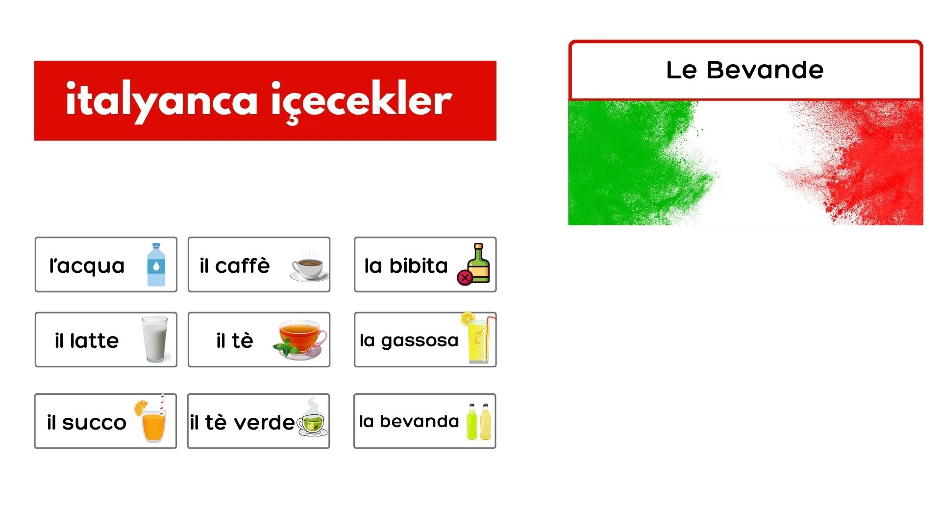 italyanca icecekler