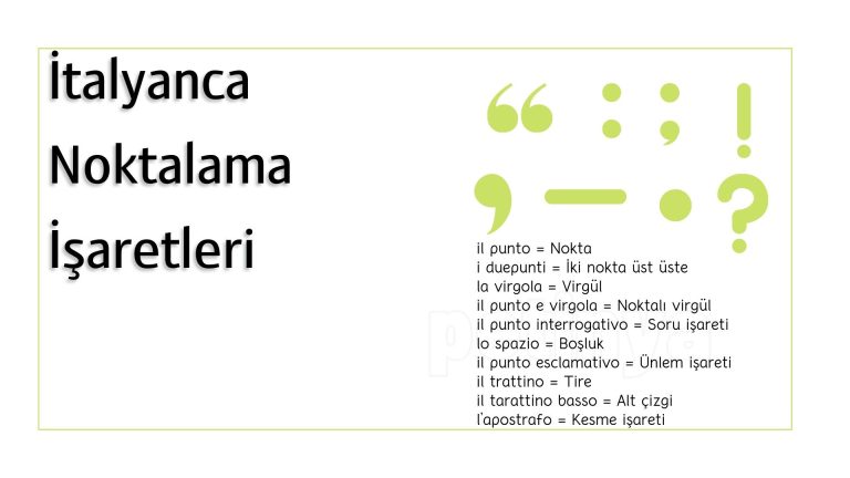 italyanca noktalama isaretleri