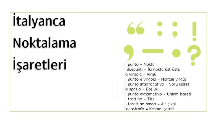 italyanca noktalama isaretleri
