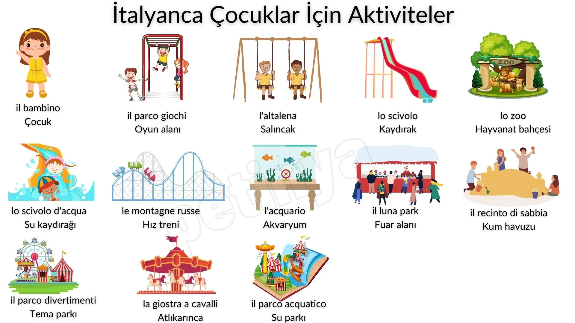 italyanca cocuklar icin aktiviteler