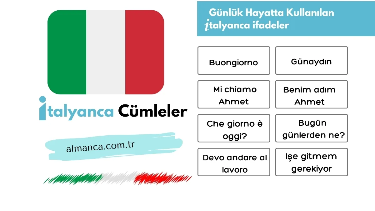Günlük Hayatta Kullanılan İtalyanca İfadeler