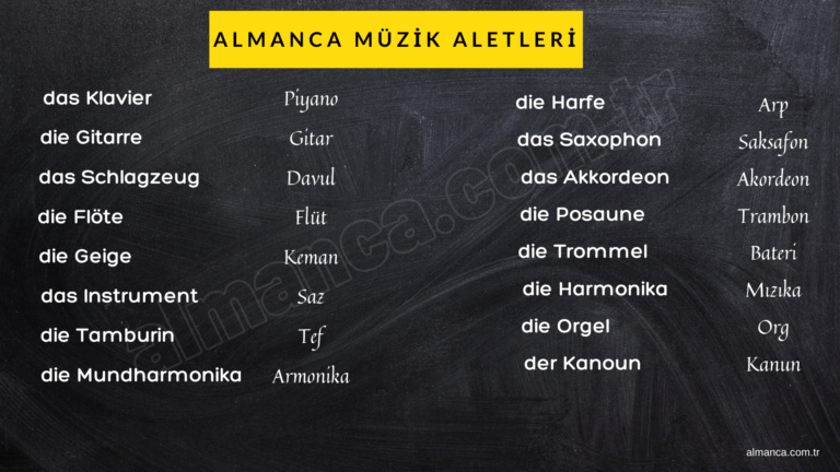 Almanca Müzik Aletleri