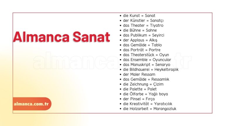 Almanca Sanat – der Kunst
