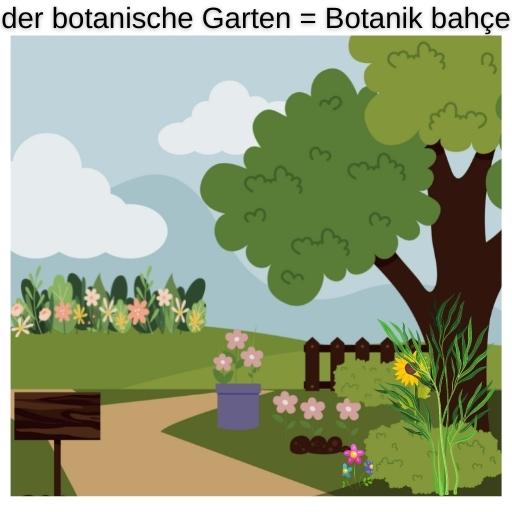 der botanische Garten = Botanik bahçe