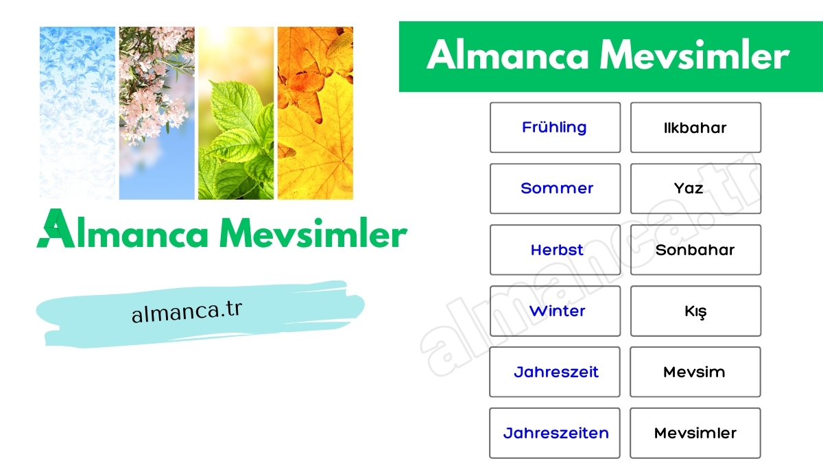 Almanca Mevsimler - die Jahreszeiten